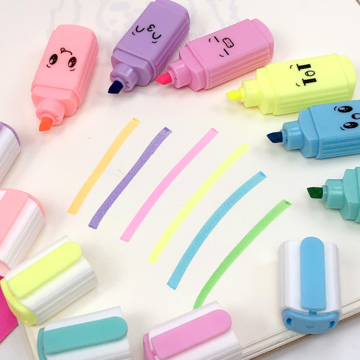 Mini Marca Texto Neon 6 Cores - Imagem 3