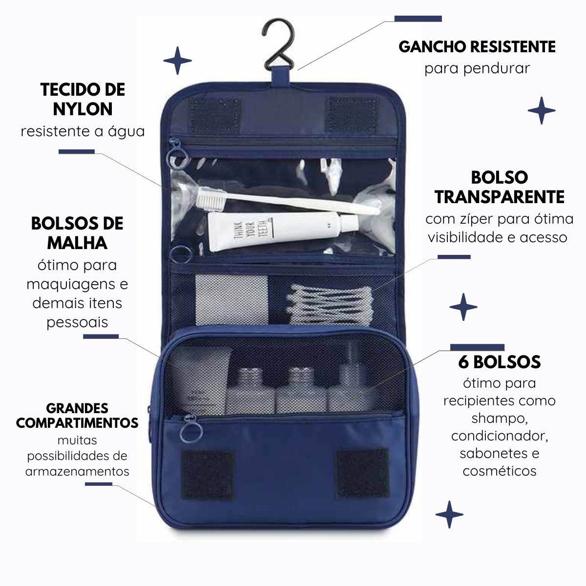 Necessaire De Viagem Com Alça - Imagem 6