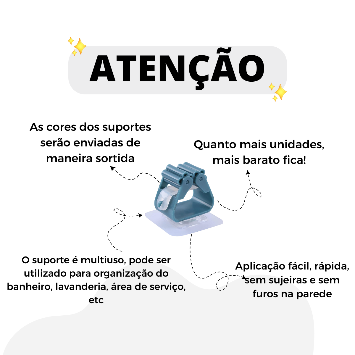 Suporte Porta Vassoura Multiuso - Imagem 6